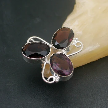

Elegant Charms New Purple Amethystt Silver Color Ring Free Shipping 7# VC50