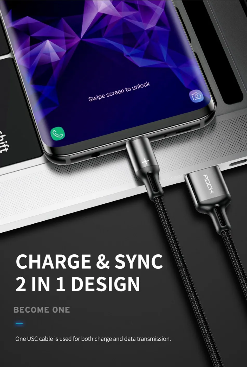 ROCK 5A type C USB кабель для huawei mate 30 pro Xiaomi 9 кабель для синхронизации данных usb c кабель для быстрой зарядки 2A для samsung s8 s9
