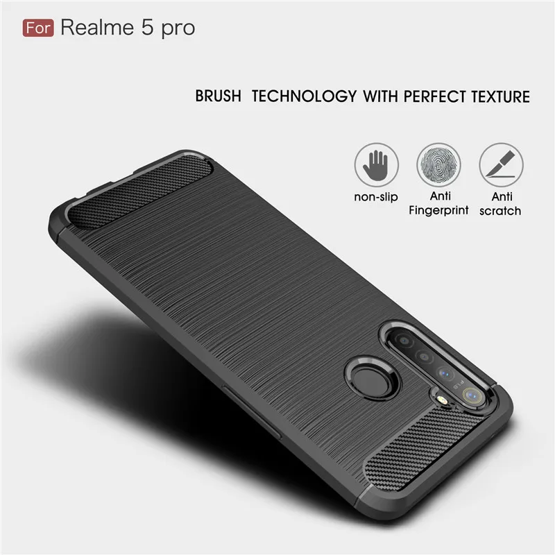 WolfRule Realme 5 Pro Чехол Realme Q чехол противоударный мягкий ТПУ матовый задний Чехол для телефона для Oppo Realme 5 Pro Funda 6,3"