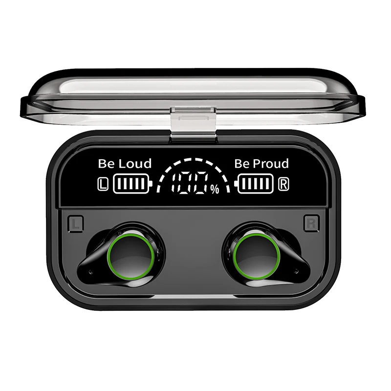 T10 T10 TWS гарнитура наушники Bluetooth 5,0 наушники беспроводные наушники 9D стерео 7000 мАч светодиодный дисплей сенсорный ключ IPX7 водонепроницаемый - Цвет: T10