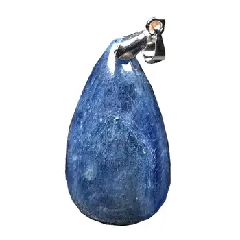 

Natural Blue Kyanite Necklace Pendant For Woman Man Crystal 32x18x5mm Cat Eye Gemstone Crystal Water Drop Necklace Pendant AAAAA