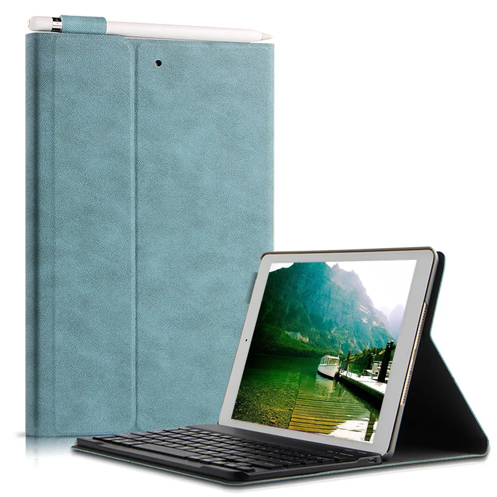 Беспроводной кожаный чехол-клавиатура с подсветкой для iPad 7th 10,2 ''Air 3 Pro 10,5 дюймов, чехол-подставка для планшета, чехол-клавиатура с Bluetooth