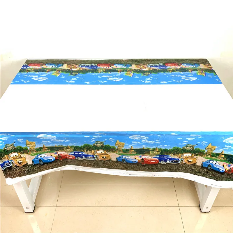 tablecloth-C-1pcs Disney автомобили вечерние поставки детские украшения для детей мальчик набор disney автомобили день рождения тема воздушные шары Торт Топперы баннер чашки тарелки - Цвет: tablecloth-C-1pcs