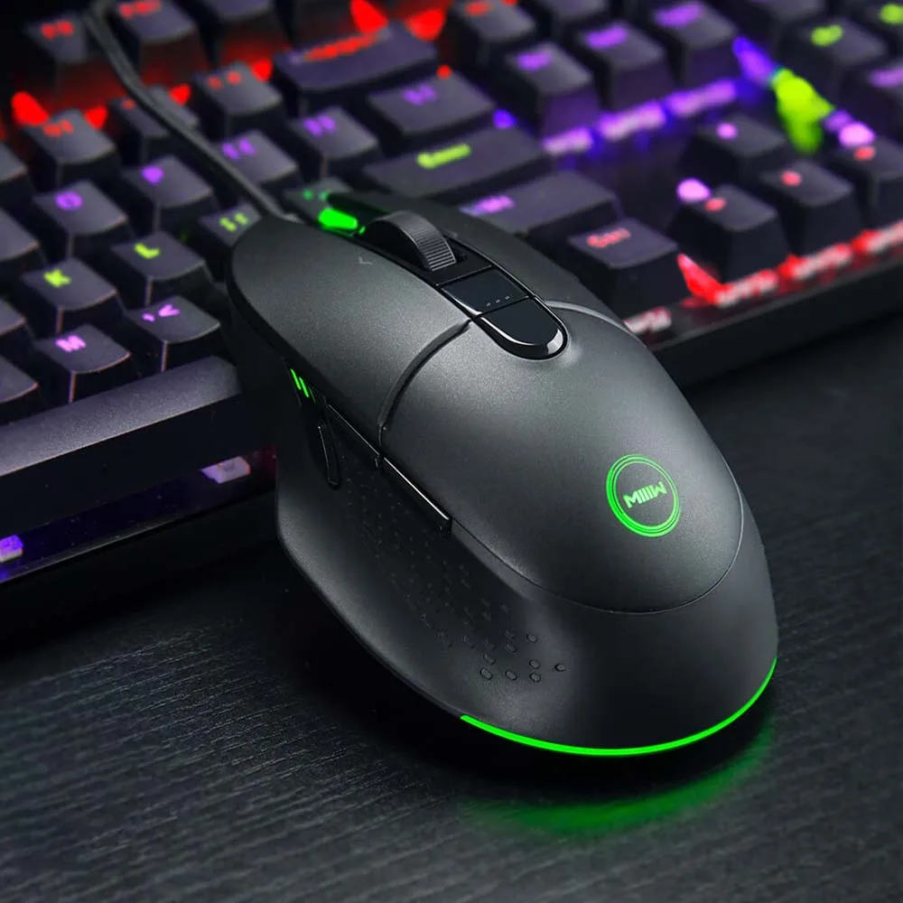 Xiaomi MIIIW 700G RGB Красочная Проводная игровая мышь 6 кнопок 7200 dpi эргономичная геймерская ПК мышь