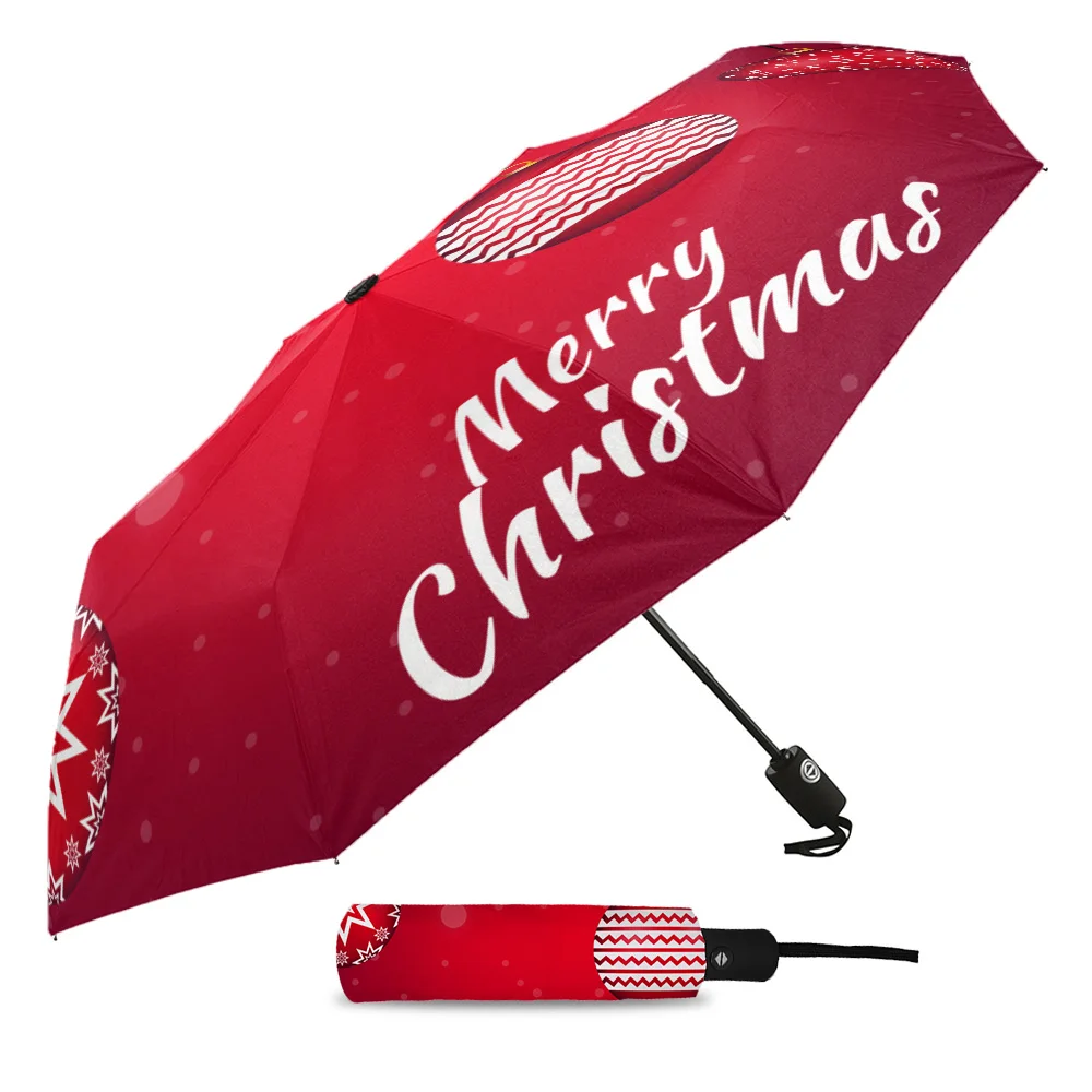 Merry Christmas Lob Eight Bone автоматический складной зонт женский мужской роскошный водонепроницаемый Зонт от дождя женский