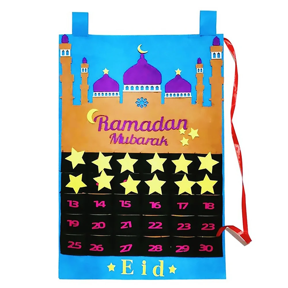 Calendrier de l’Avent du Ramadan, Calendrier de l’Avent réutilisable en  bois 30 tiroirs, Décoration de l’Aïd Moubarak, R