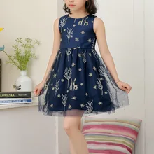 Новинка года; летнее платье для девочек; платье принцессы трапециевидной формы без рукавов с вышивкой; детская одежда; ; стиль Ближнего Востока