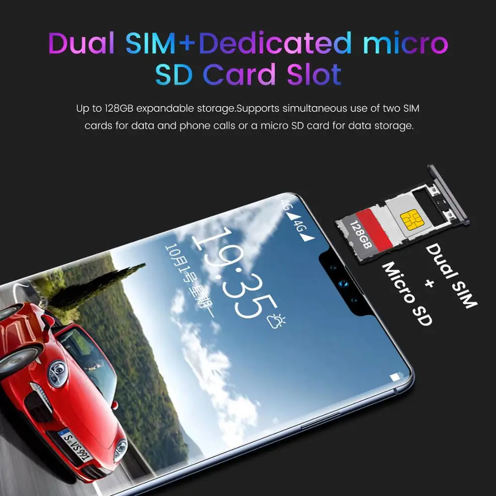 Глобальная версия,, Android, смартфон, 6,6 дюймов, мобильный телефон, две sim-карты, камера, 3g, 4G, мобильный смартфон, разблокировка лица