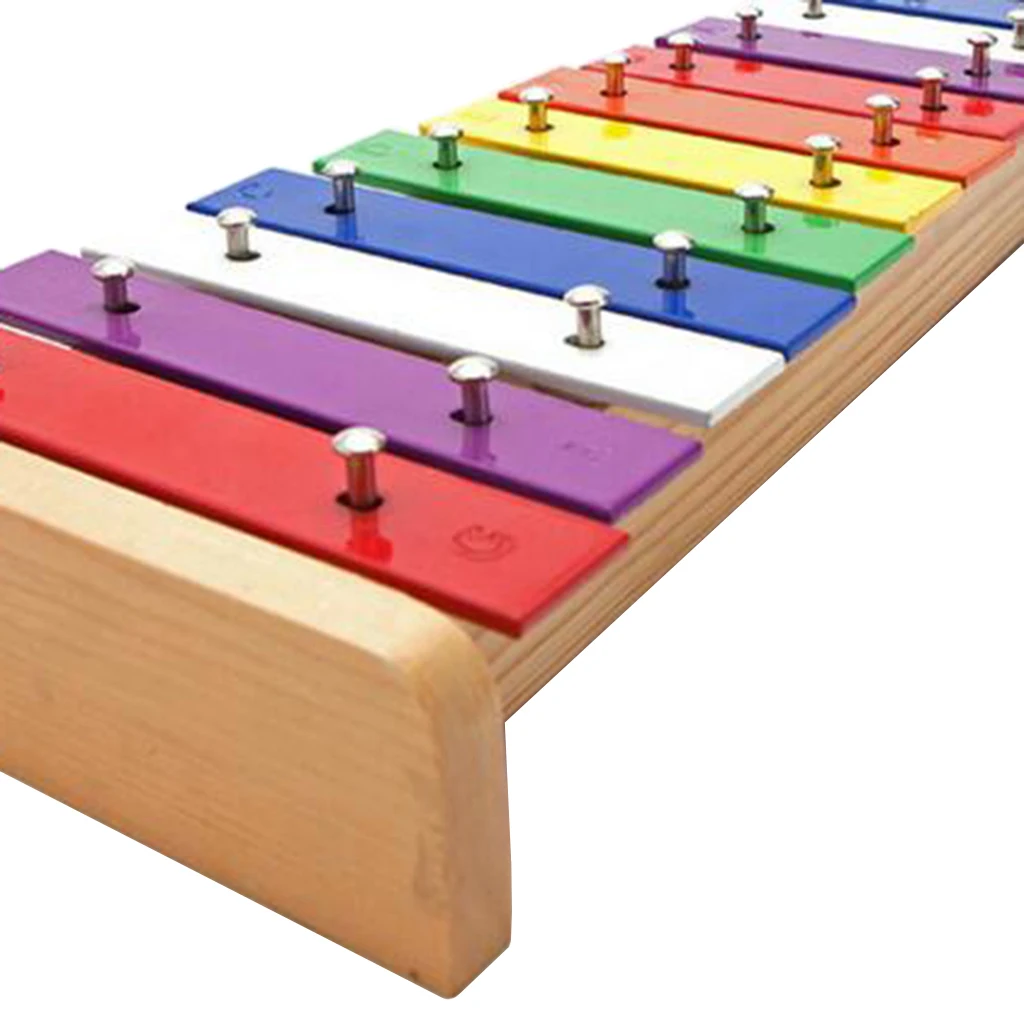 15-Tone Glockenspiel Xylophone Vibraphone W/ Mallet Stick Percussion Toys