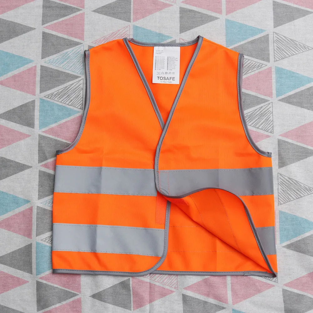 Kid Safety Vest Outdoor Night Reflective Waistcoat Kid Child Boy Girl Orange Size reflective safety vest reflective safety jacket