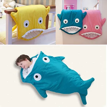 

Boys Girls Sleepover 6-48months Shark Shape Wearable Sleeping Bag Blanket Sleep Sack For Kids Bedding Winter Warm Soft