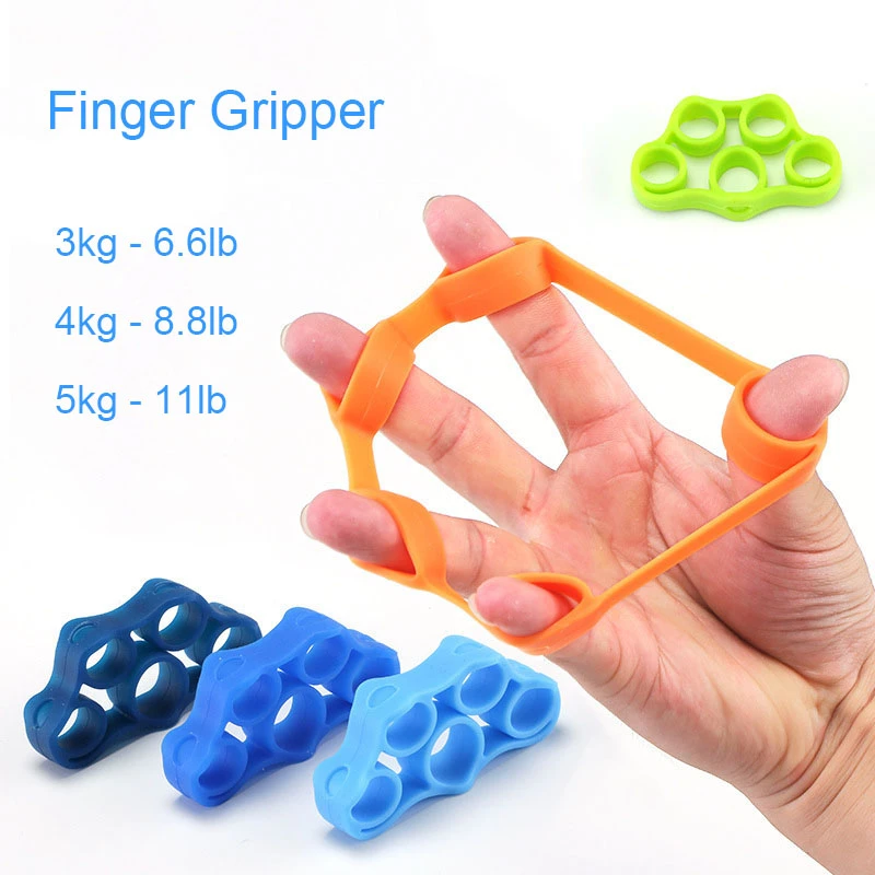 Hand Gripper Silicone Finger Expander Exercise Hand Grip Wrist Strength Trainer Finger Exerciser Resistance Bands Fitness 