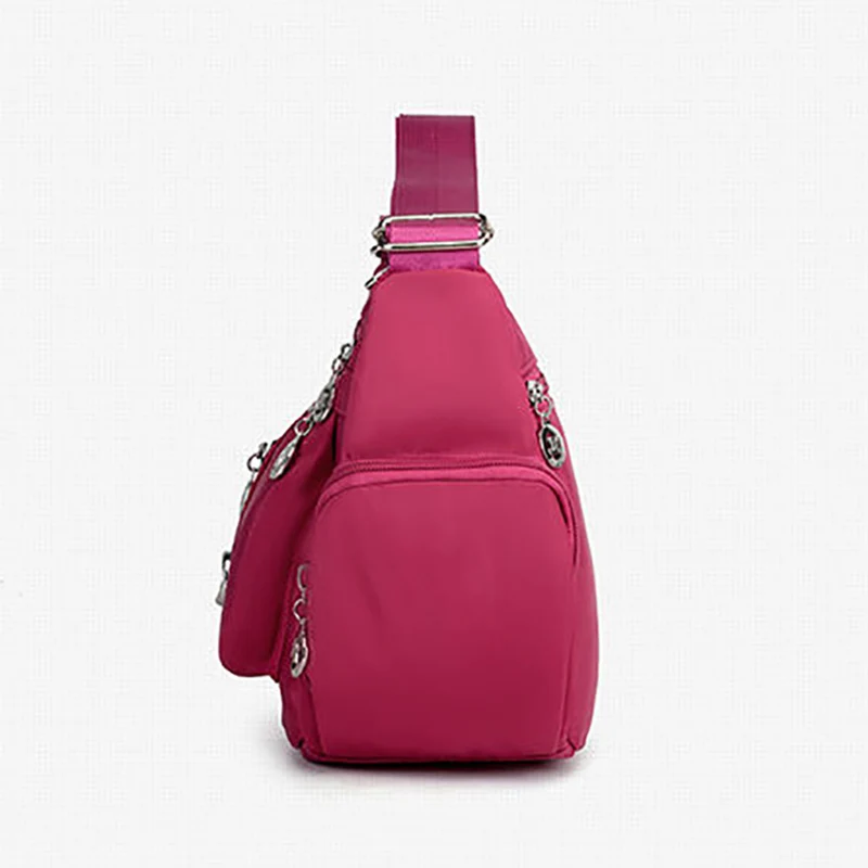 Nieuwe Casual Grote Capaciteit Schoudertassen Voor Vrouwen Waterdichte Oxford Multi-Rits Crossbody Tas Voor Moeder Winkelen Handtas