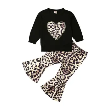 

Emmababy 2PCS Toddler Kids Baby Girls Tops Leopard print Pants Winter Outfits Set Clothes