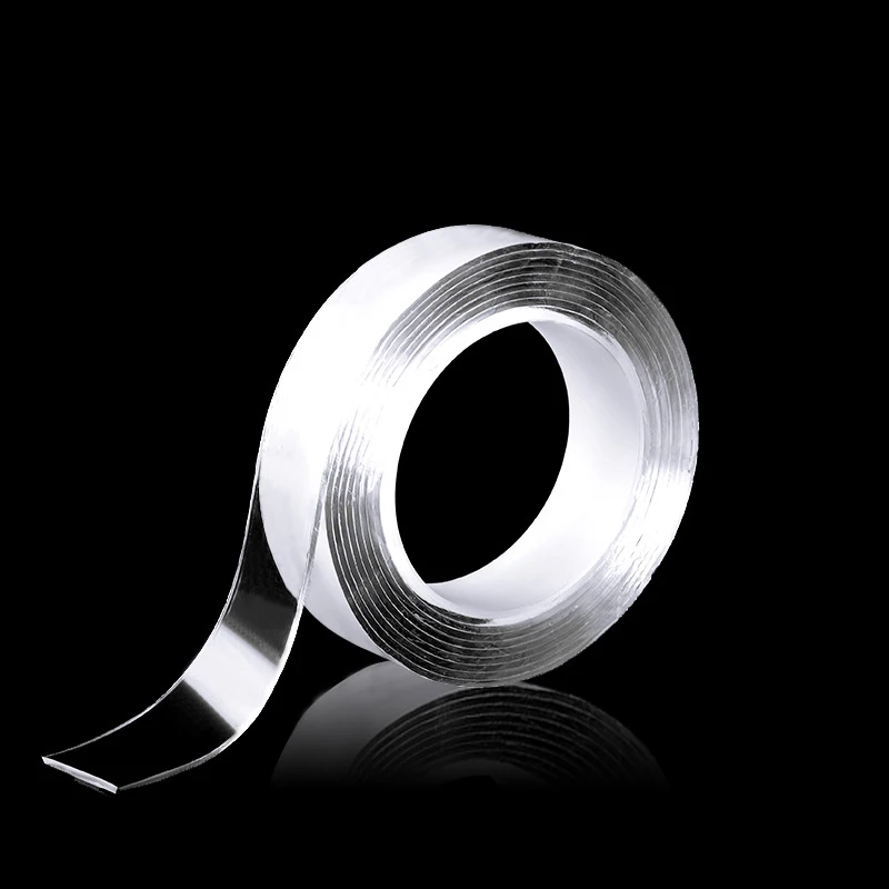 Толщиной 2 мм Двусторонняя клейкая нано волшебная лента Съемная наклейка моющаяся петля диски галстук многоразовый клей гаджет