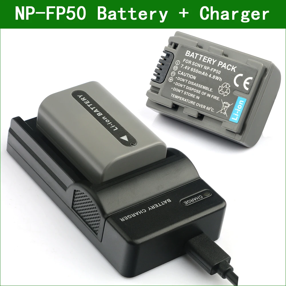 NP FP50 NPFP50 аккумулятор и зарядное устройство USB для Sony DCR HC26 HC30 HC32 HC36 SR30 SR60 HC40 HC41 HC42