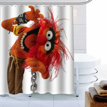 

New Muppets Shower Curtain 12 Hook Polyester Fabric 3D Printing Bathroom Curtain Waterproof Mildew Proof Bath Curtain Decor