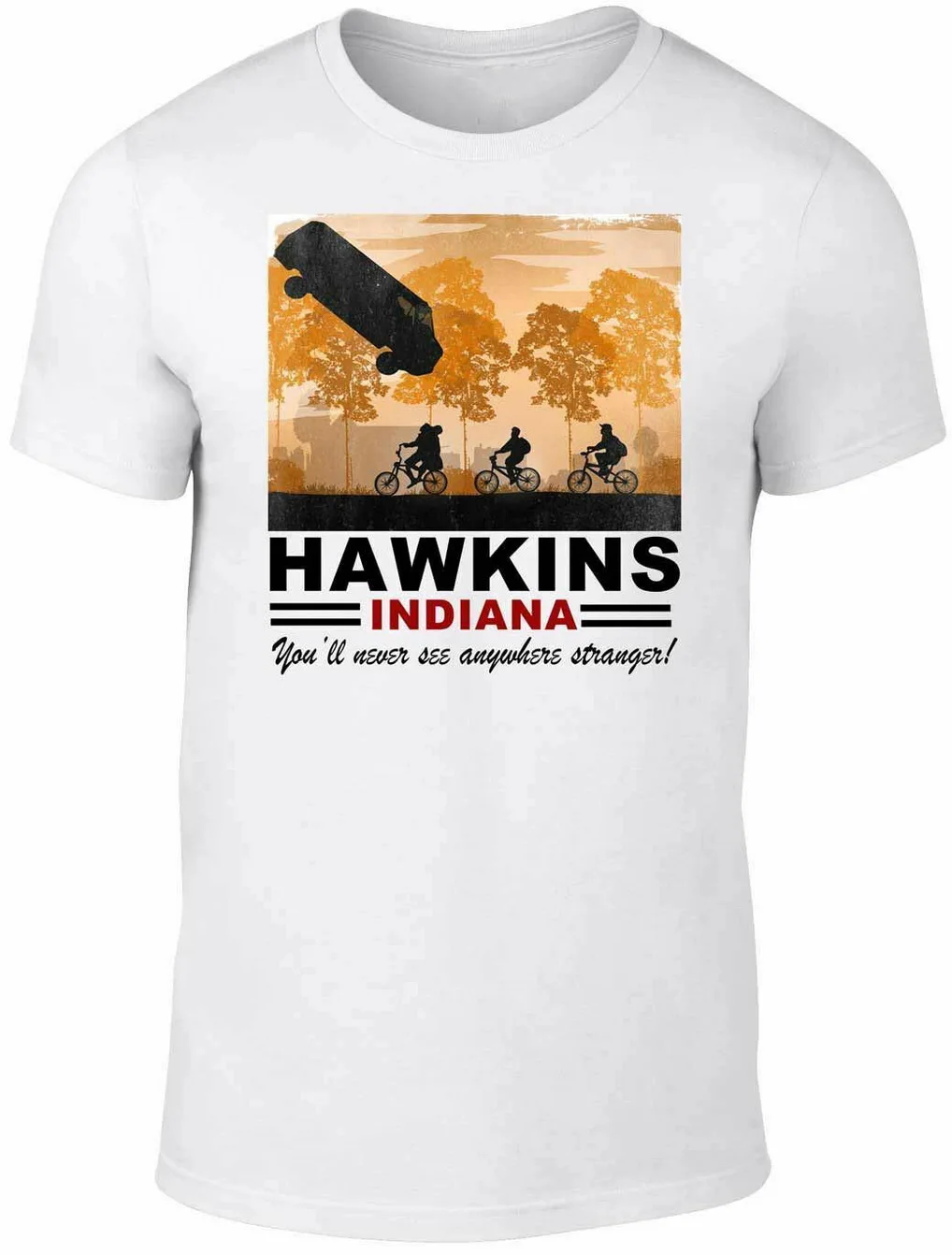 Мужская футболка Hawkins Indiana Inspired Will Upside Down Eleven цветная с круглым вырезом |