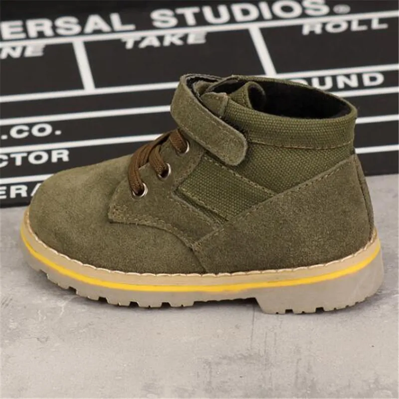 A2 army green Weoneit/детские ботинки; сезон осень-зима; Детские Ботинки martin; кроссовки на молнии; модная обувь для девочек и мальчиков; резиновые короткие ботильоны - Цвет: A2 army green