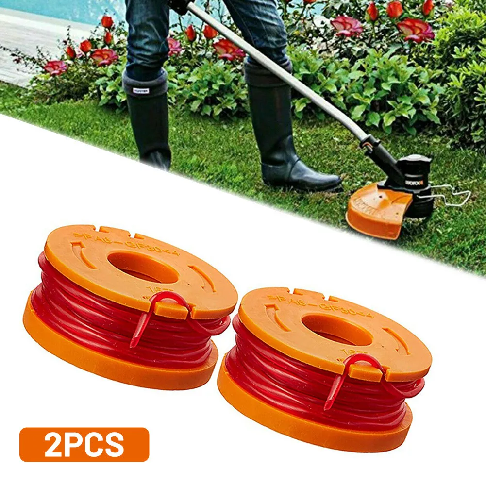 long sleeve garden gloves 2Pcs Trimmer Spool Line For WORX Grass Trimmer WG150E WG151E WG154E WG155E WG157E WG160E WG163E WG165E WG166E  WG167E WG169E electric weed trimmer