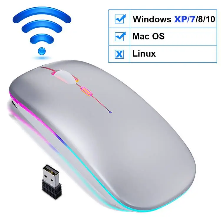 Wireless Mouse Bluetooth Mouse Wireless Computer Mouse RGB Rechargeable Ergonomic LED Backlit Mause Silent Mice For Laptop PC 