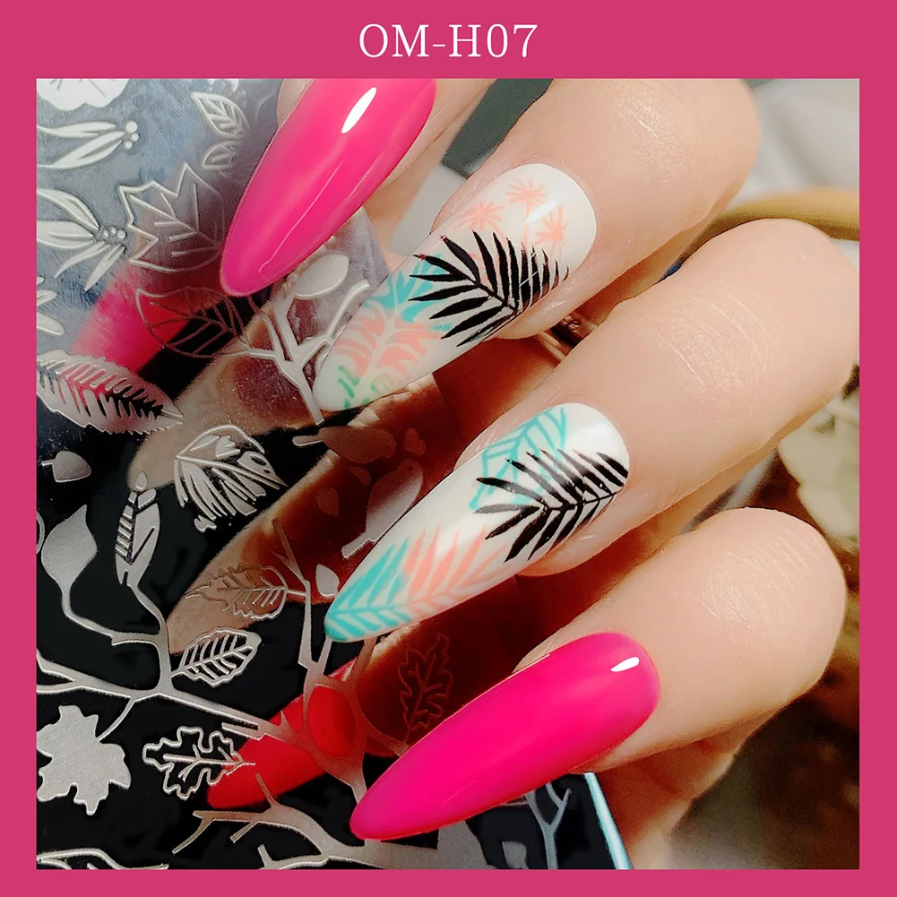 Nail Stickers Art Stamping Template Butterfly Leaves Floral Heart Stamp Plate Stencil Reusable Metal Manicure Nail Accessories