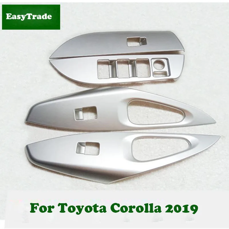 4 шт. для Toyota Corolla аксессуары автомобильный оконный переключатель Крышка Кнопка панель отделка внутренний подлокотник декоративные аксессуары для автомобиля