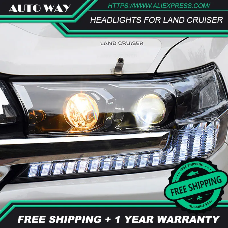 Car Styling Head Lamp case for Toyota LAND CRUISER LC200 Headlights 2016-2018 LED Headlight H7 D2H HID | Автомобили и мотоциклы