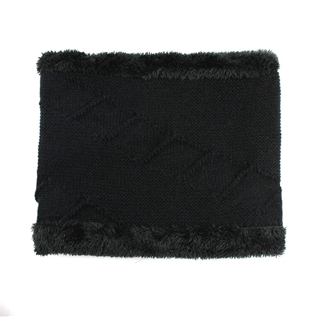 Флисовая Подкладка массивная мешковатая эластичная громоздкая шапка Skully Мужская зимняя теплая шапка с воротником набор плюс бархатная Толстая вязаная шапка глушитель