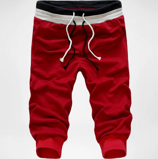 Dance Gym Men's Hot Casual Shorts Pants Running Training New Sport Trousers Jogging Capri Pant Men's Pants Solid Frenulum