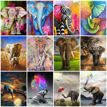 

AZQSD Diamond Painting Elephant Diamond Embroidery Animal Picture Of Rhinestones Handmade Home Decor Gift 5d Diy Needlework
