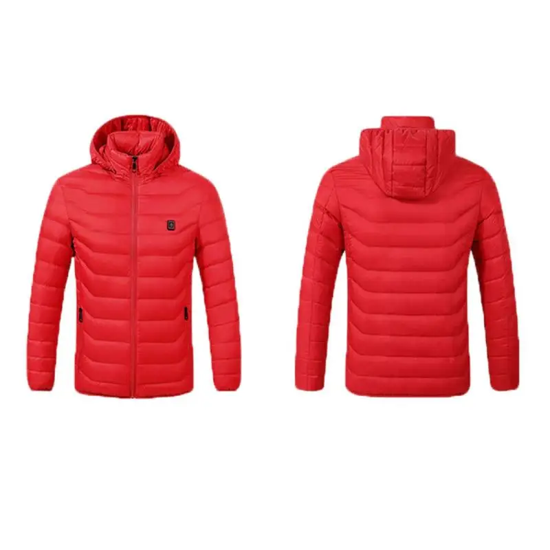 USB Electric Heating Coat Jacket Back Belly Intelligent Heated Cotton Winter Outdoor Hiking Skiing Snowboarding Women Men