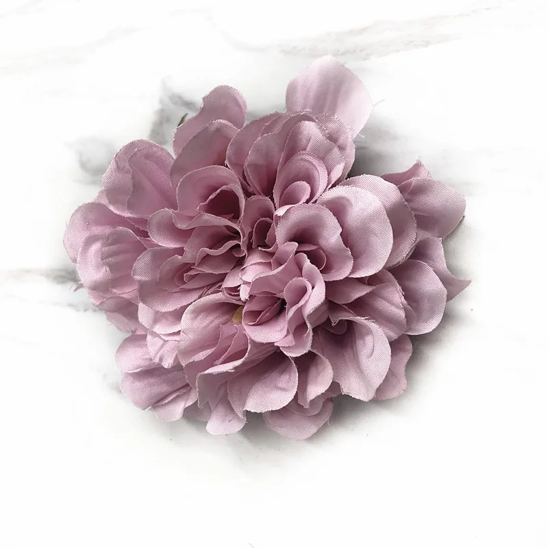 Light purple YOOROMER 5pcs silk retro peony flowers home decoration wedding flower wall bridal tiara gift diy artificial flowers - Цвет: Light purple