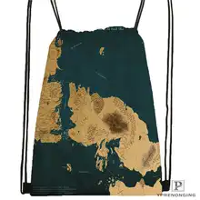 Пользовательские карты походная сумка на шнурке милый рюкзак дети ранец(черная спина) 31x40 см#2018611-2(21