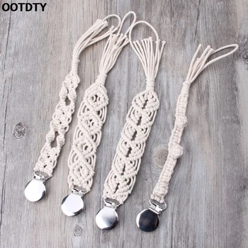 

Vintage Crochet Cotton Baby Pacifier Clip Tassle Pacifier Chain for Baby Teething Soother Chew Toy Dummy Clips
