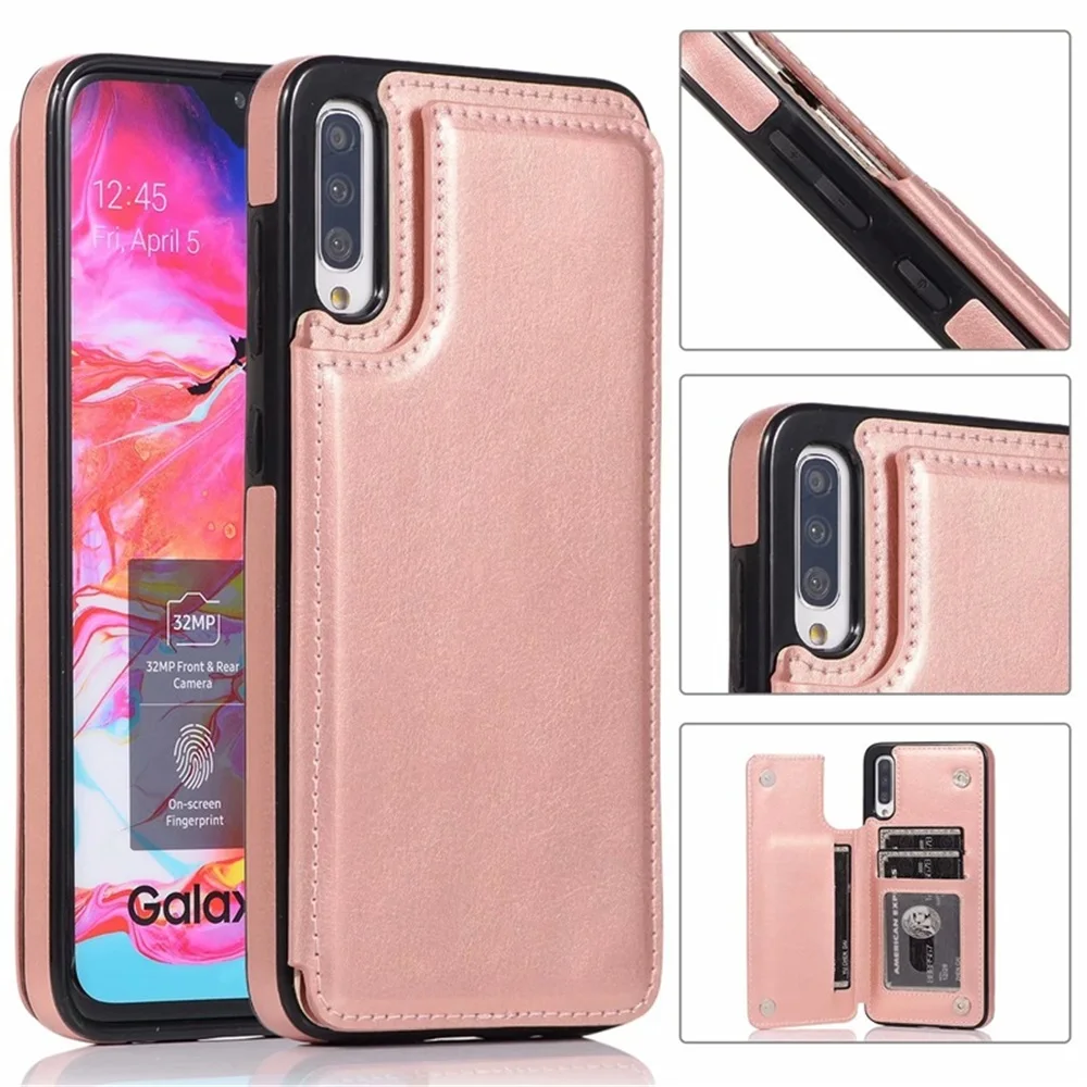 High Grade Leather Case Card Slots For iPhone SE 6S 7 8 Plus XR XS 11 Pro Max Wallet Case For Samsung A50 A70 A51 A71 S20 Plus iphone 7 cardholder cases