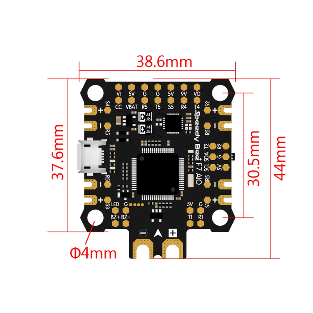 Новое поступление SpeedyBee F7 AIO 3-6S Контроллер полета 4в1 ESC BetaFlight OSD беспроводной BLE модуль W/LC фильтр 4* UART RSSI IEC