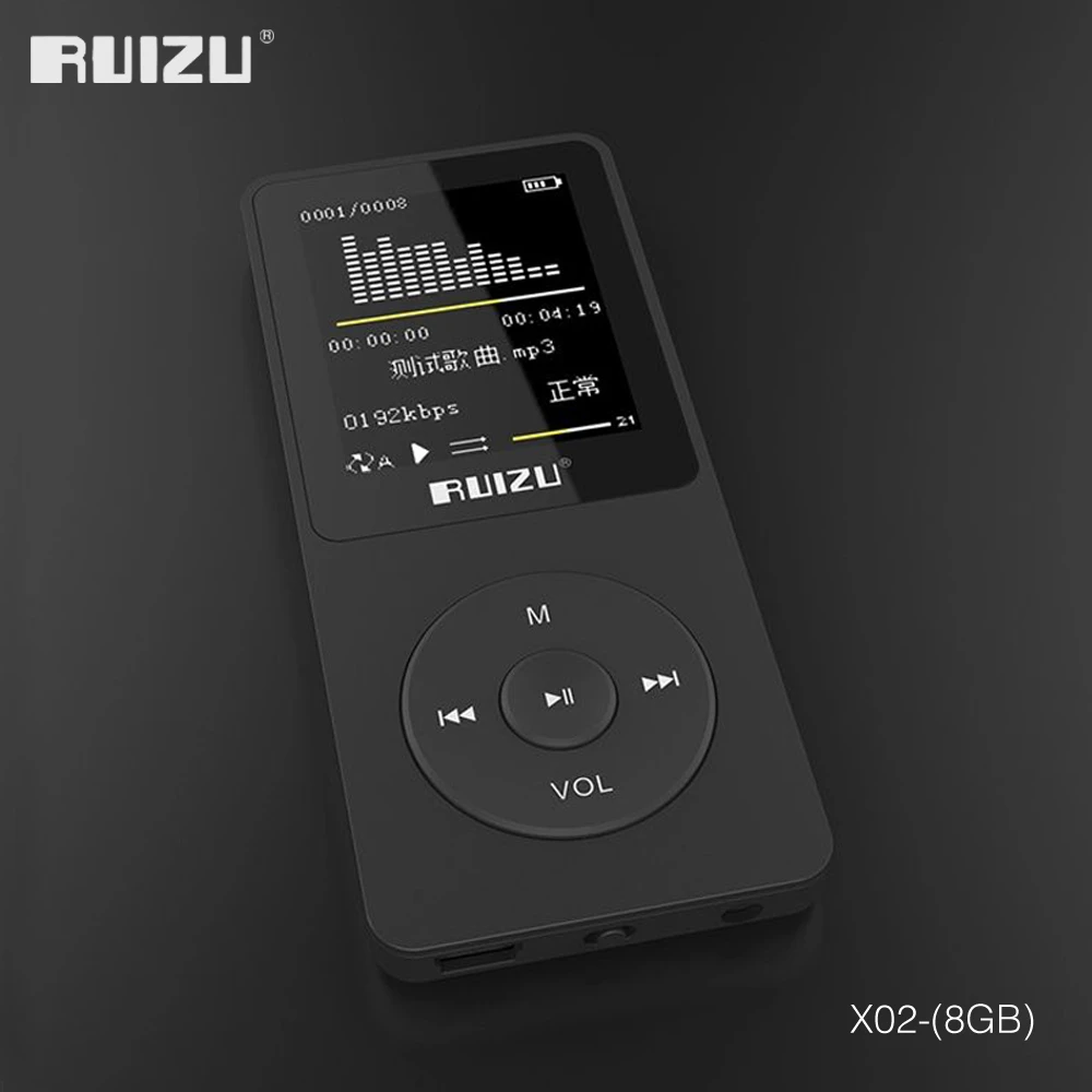 Original Ruizu X02 Mp3 Player With 8gb Storage 1.8 Inch Screen Mini
