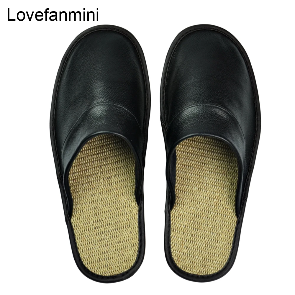 Тапочки из натуральной бычьей кожи для пар Нескользящие мужские и женские