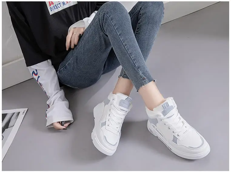 Botas mujer invierno; коллекция года; популярные женские зимние кроссовки в европейском стиле; очень теплые женские зимние ботинки на платформе с высоким берцем для отдыха