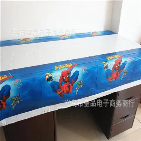 Tablecloth-1pcs "Человек-паук" 1st День рождения поставки праздничные украшения: воздушные шары пользу с принтом Человека-паука скатерть детский душ Декор посуда для маленьких мальчиков - Цвет: Tablecloth-1pcs