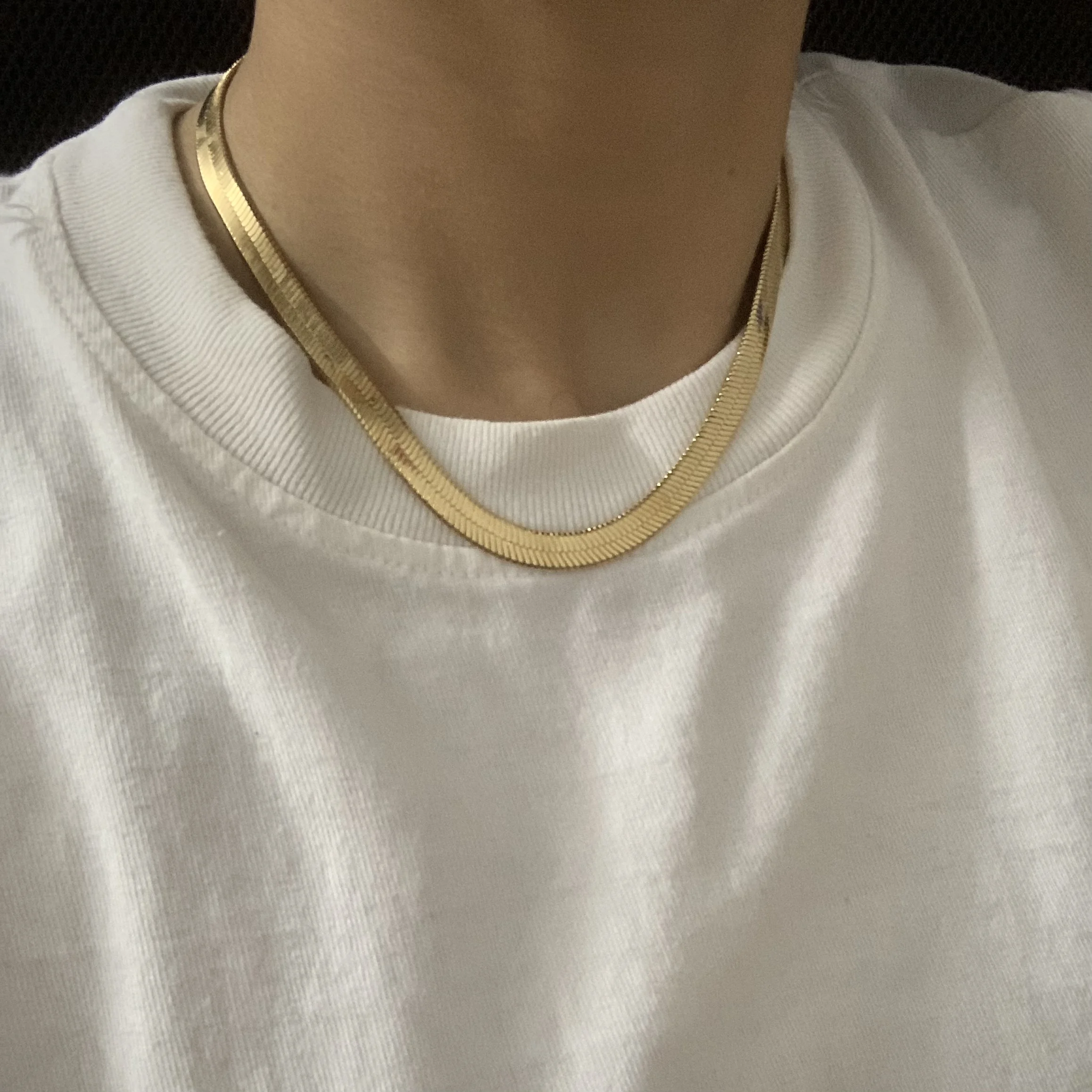 Women's Herringbone Chain - 5mm - Gold Necklace - JAXXON