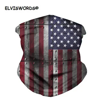 

ELVISWORDS American Flag Face Shield for Men Women Face Scarf Cover Mask Neck Gaiter Unisex Seamless Headwear Motorcycle Foulard