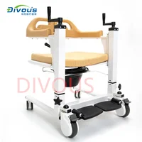 Multi-function patient Transfer Chair Can Take A Bath With Toilet  commode chair Seat Cushion Care Elderly Light   Wheelchair 2