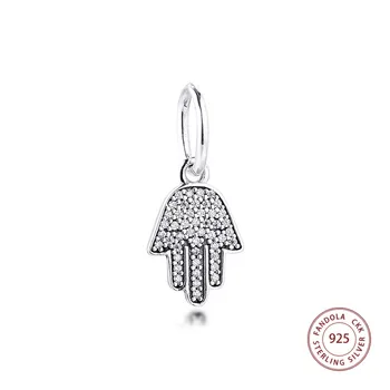 

Fits Original Pandora Bracelets 925 Sterling Silver Symbol of Protection Hand Charm Beads DIY Jewelry Making for Women perles