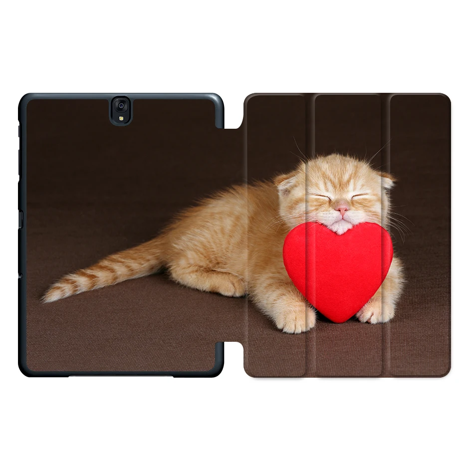 MTT чехол для samsung Tab S3 9,7 ''SM-T820 SM-T825 SM-T829 принципиально из искусственной кожи чехол-книжка раскладной стенд Smart Cover Милая собачка кошка планшетный ПК чехол - Цвет: SS13