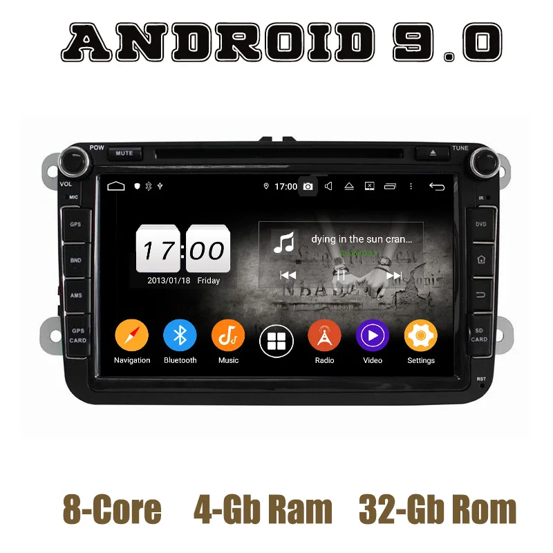 Автомобильный dvd плеер PX6 2 Din с радио Android 9 0 для VW универсальный GPS Polo Golf Eos Tiguan caddy