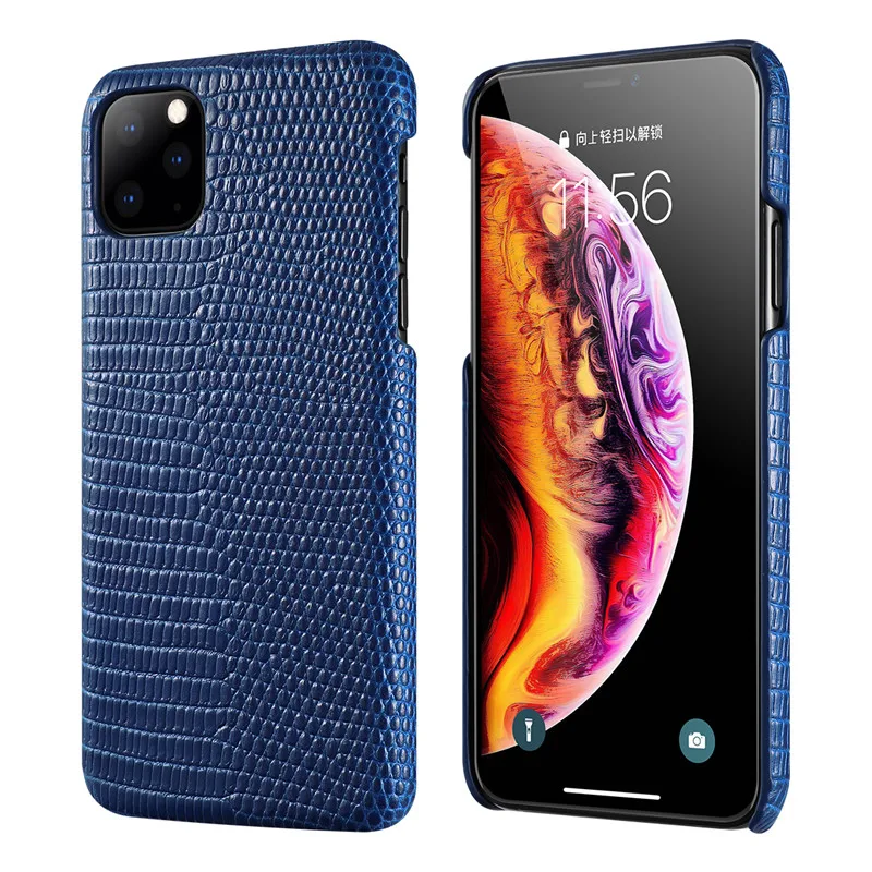 Натуральная телячья кожа ящерица кожа чехол для iPhone 6 6s 7 8 8plus X XS MAX XR samsung galaxy XI/XIR/XI Max кожа ручной работы