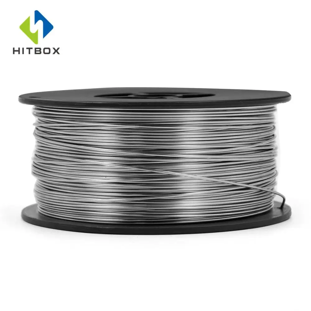 HITBOX нержавеющая сталь алюминий Mig провод сплошной провод 0,8 мм 1,0 мм газовая сварочная проволока 1 рулон нержавеющая сталь Сварочная проволока 0,5/1,0 кг