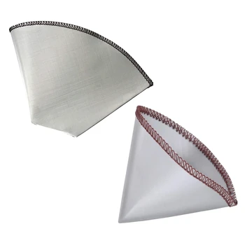 

Reusable Coffee Filter Stainless Steel Fine Mesh Coffee Filter Drip Trapezoid Taper Paperless Universal Coffee Filter